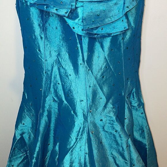 Jovani JVN Sleeveless Mermaid Plunging Back Pageant Prom Formal Dress NWT - Picture 15 of 17